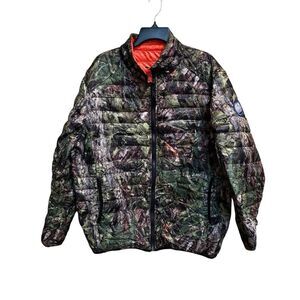 Duck Down Reversible Camo/ Orange Jacket‎ American Outdoorsman Size XL